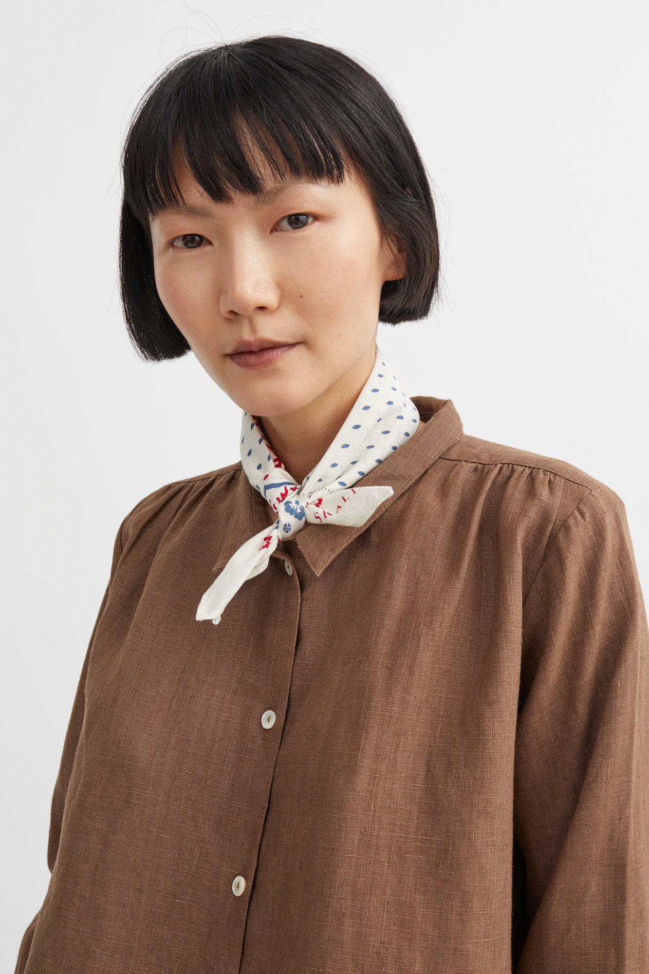 Skall Studio Juniper scarf Scarf Cream/Blue/Red